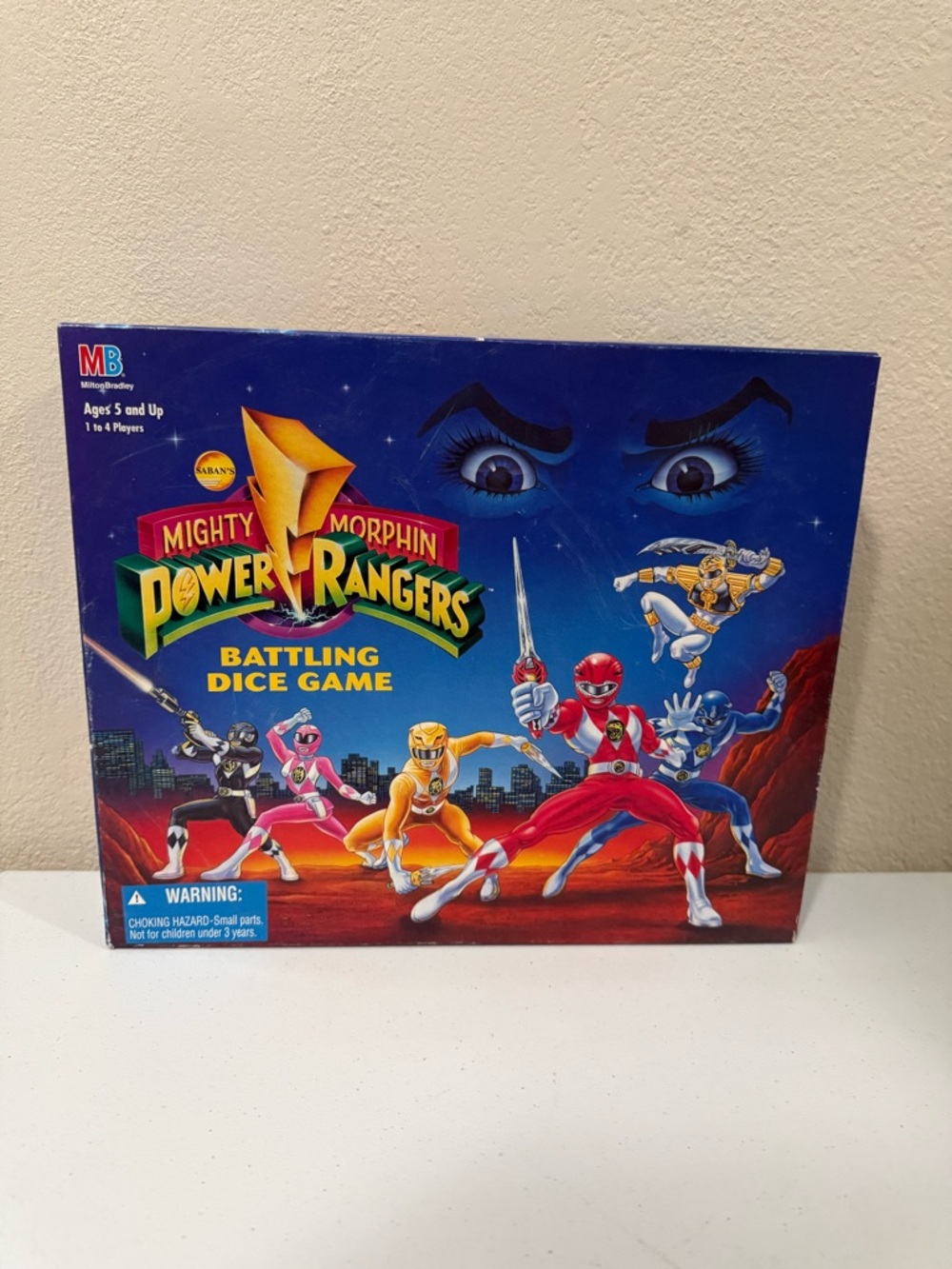Vintage Milton Bradley Mighty Morphin Power Rangers Battling Dice Game